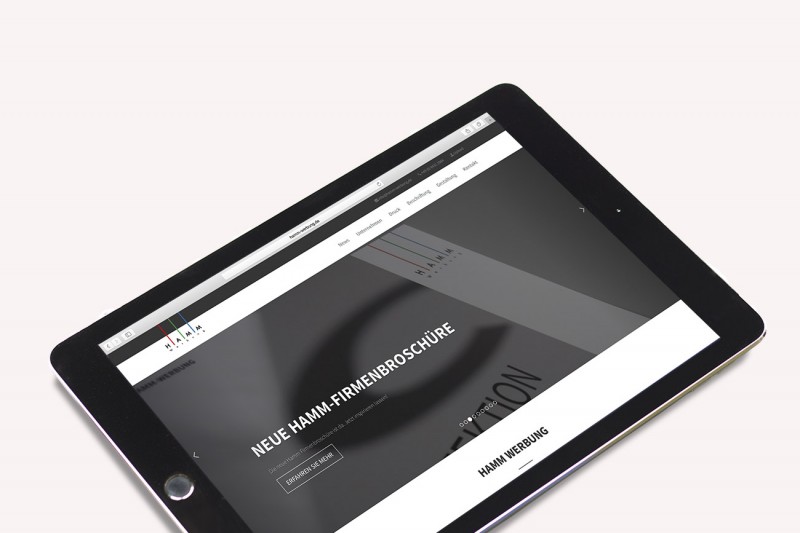Konzeption und Gestaltung der Bildsprache und des neuen Webdesigns für Hamm-Werbung